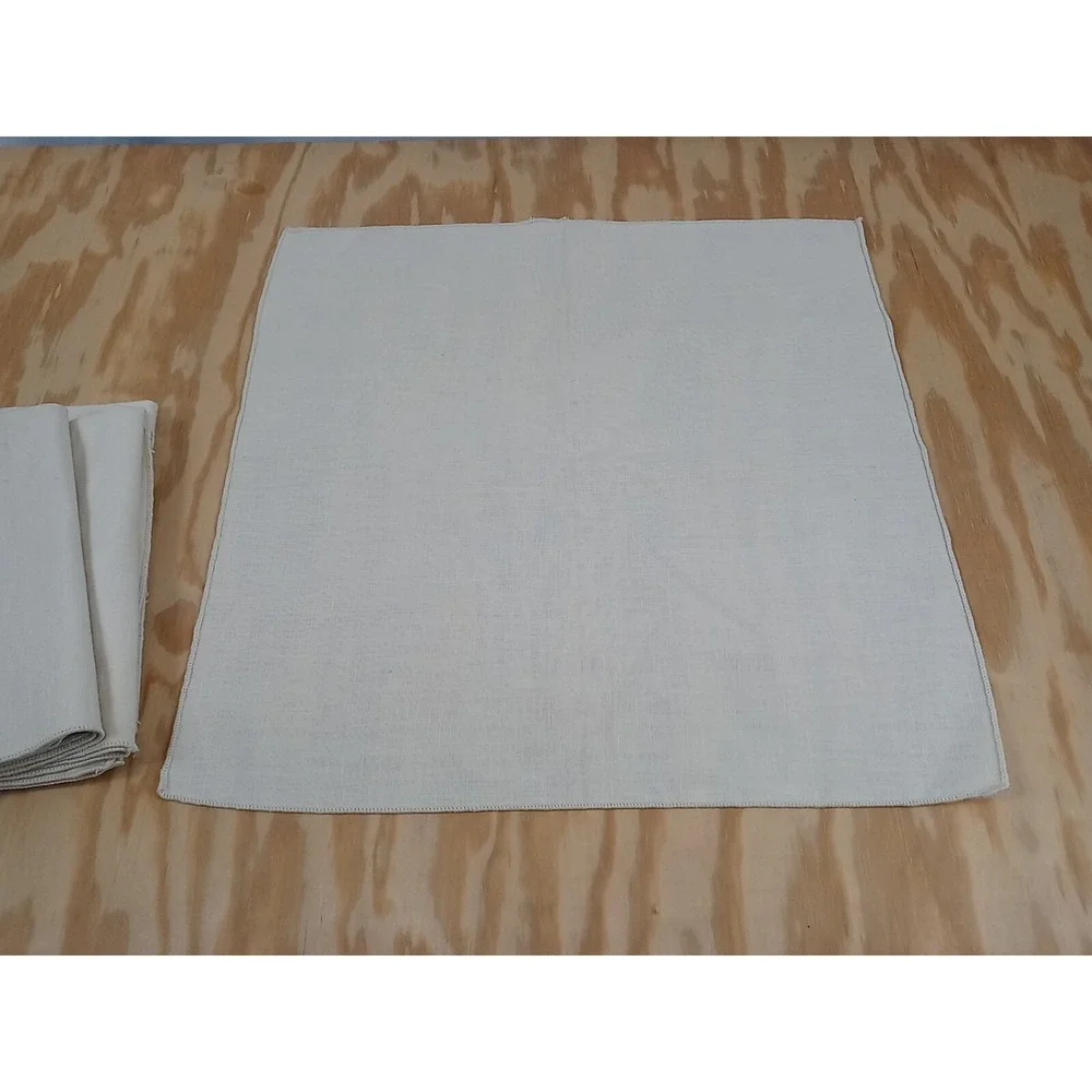 Lot Of 4 Vintage White Cloth Napkins Off White Beige Table Decor Dinner‎ Napkins